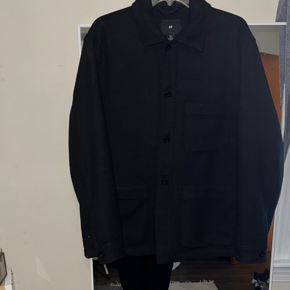 H&M  Black Shirt Jacket